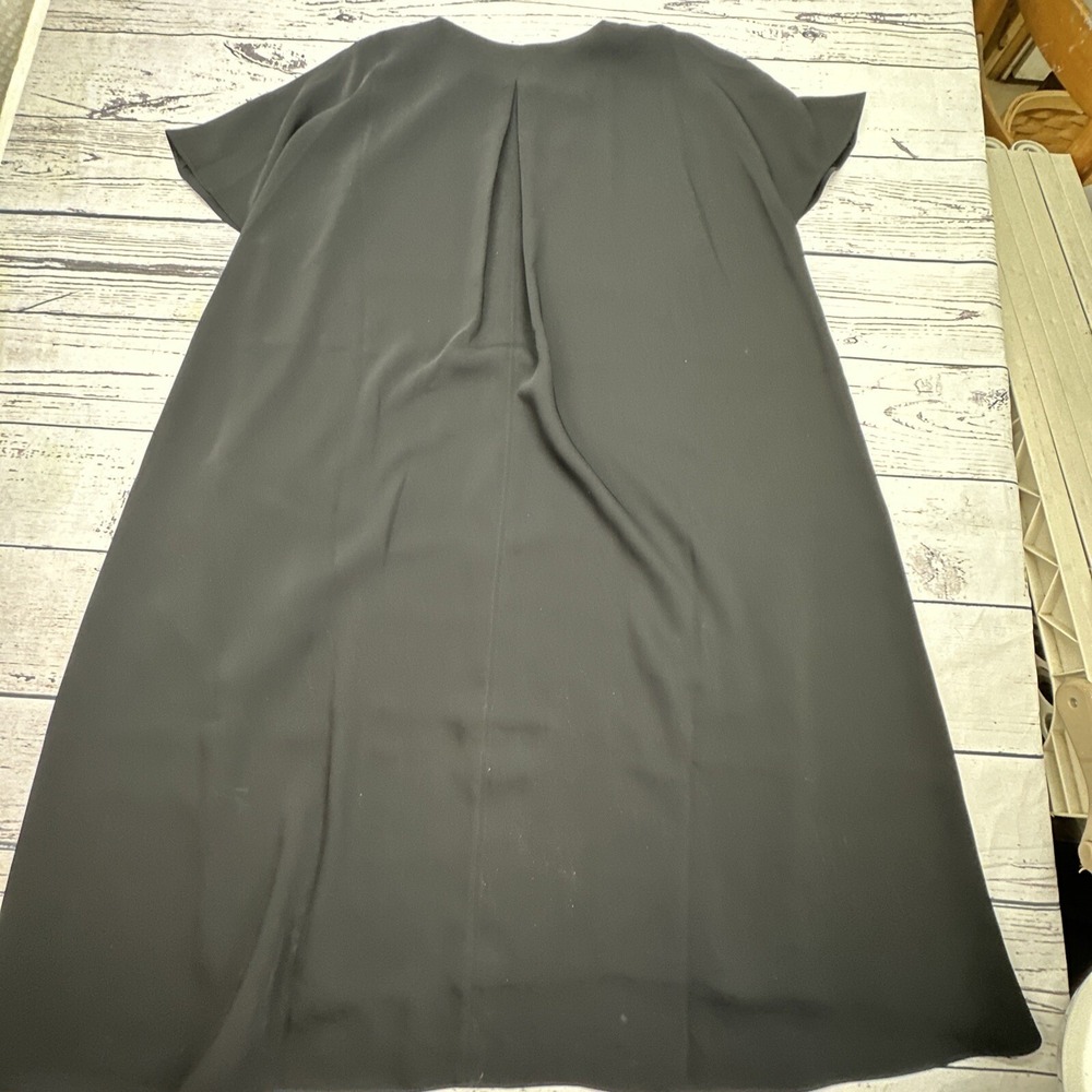 Rachel Rachel Roy Black Short Sleeve V Neck Hi Lo Midi Dress Womens Size M